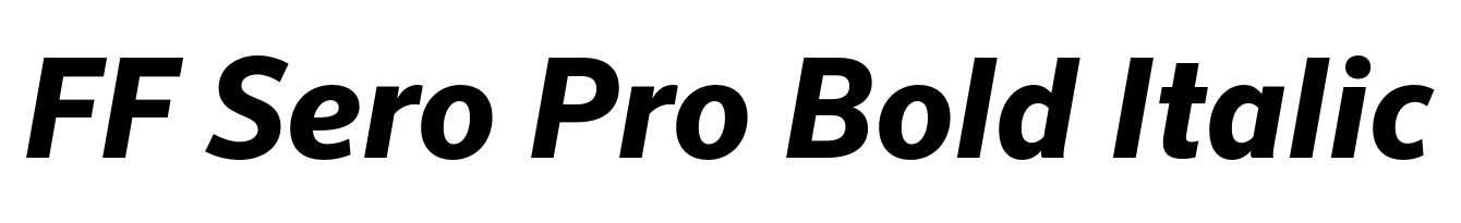 FF Sero Pro Bold Italic